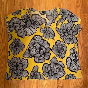 Bright Yellow Floral Top